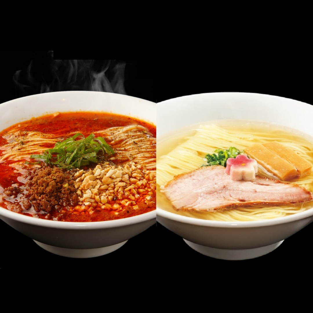 6食食べ比べセット(鯛塩そば×3、京山椒薫る濃厚担々麺×3)
